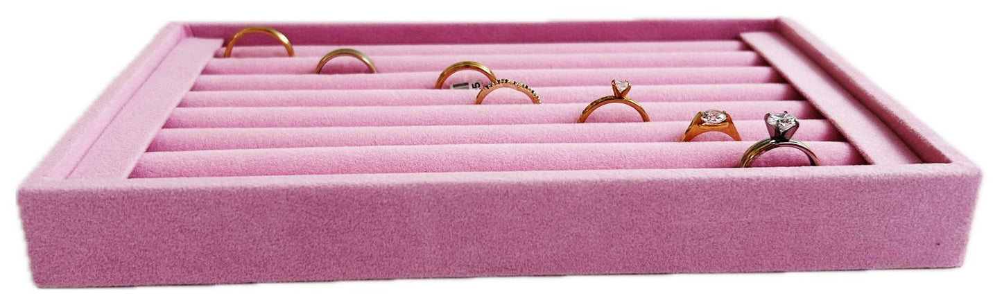 Exhibidor De Anillos Terciopelo Rosa 7t53
