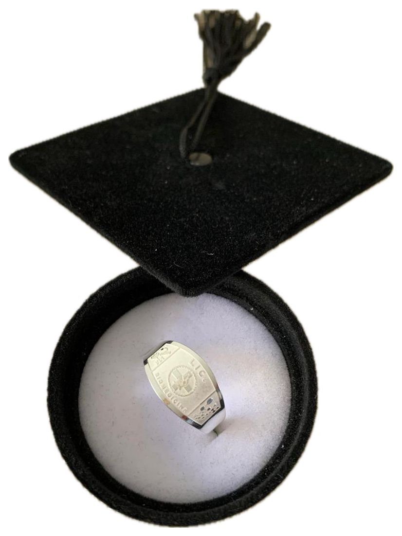ANILLO DE GRADUACION PLATA BIOMEDICINA