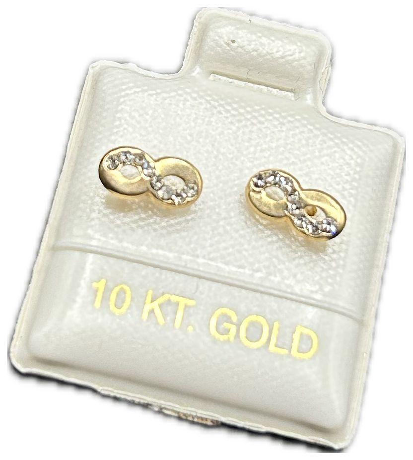 Broquel o Aretitos de Oro 10k Infinito