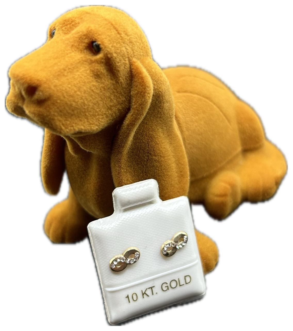 Broquel o Aretitos de Oro 10k Infinito