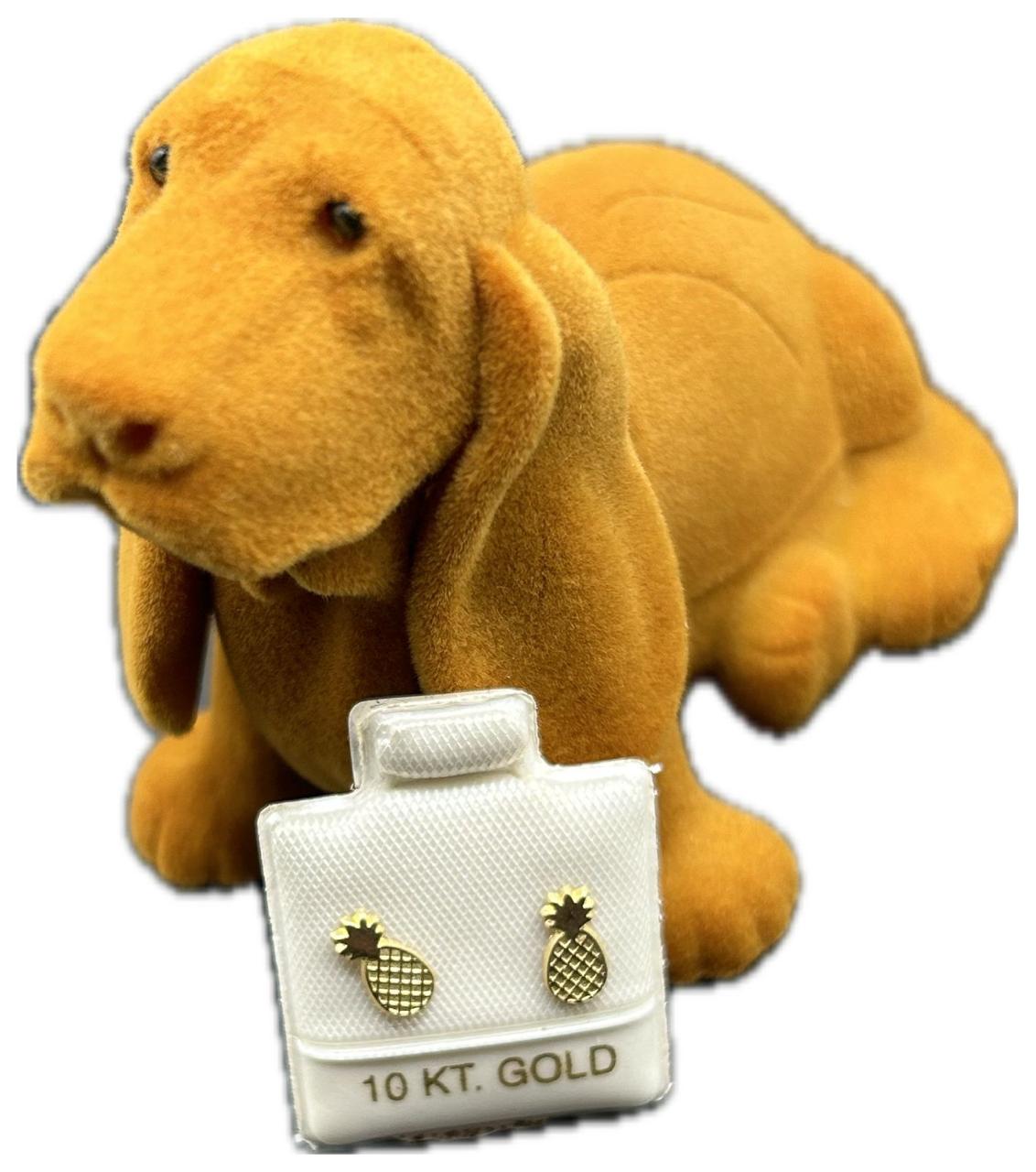Broquel o Aretitos de Oro 10k Piñita