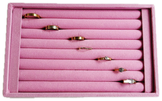 Exhibidor De Anillos Terciopelo Rosa 7t53