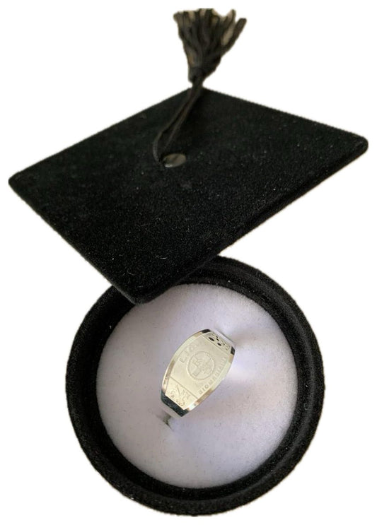 ANILLO DE GRADUACION PLATA BIOMEDICINA